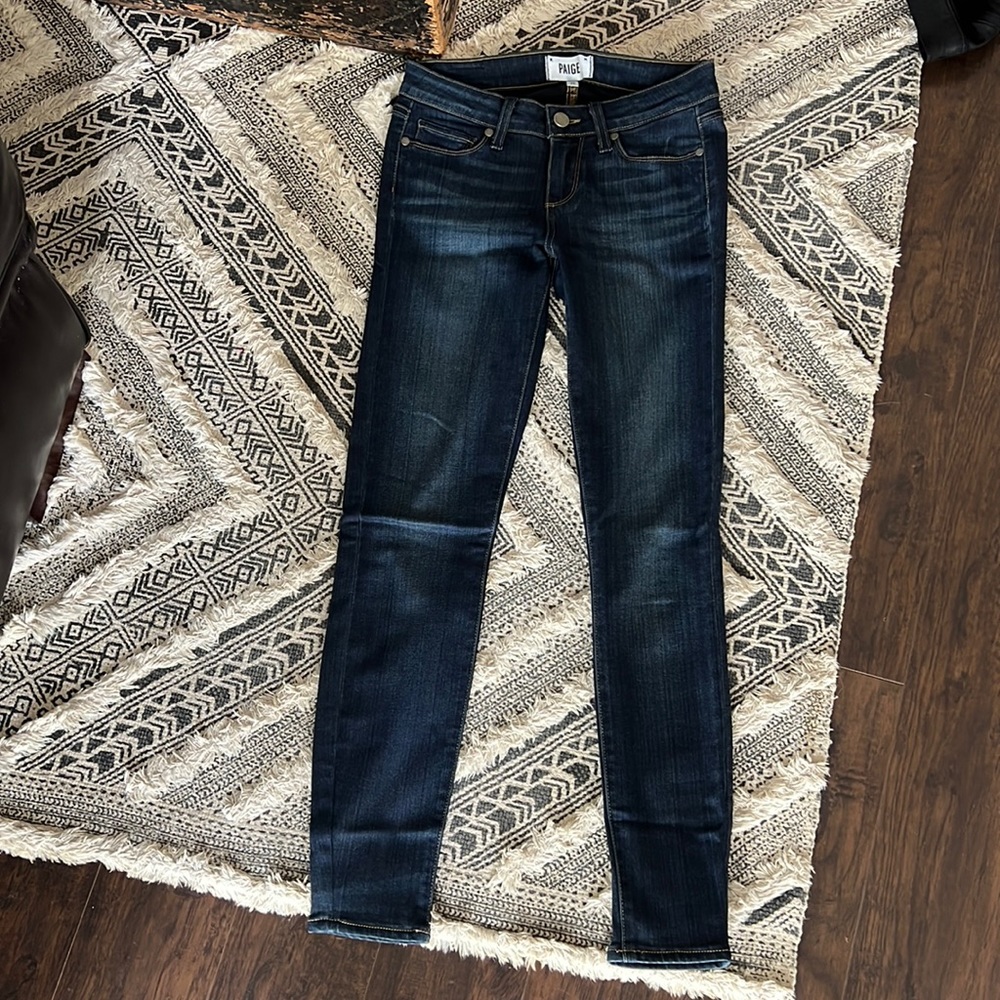 Paige verdugo in medium wash.